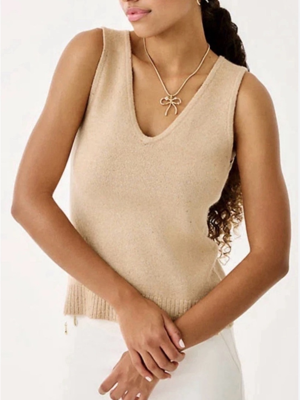 Lilly Pulitzer Taupe V-Neck Sleeveless Knit Tank